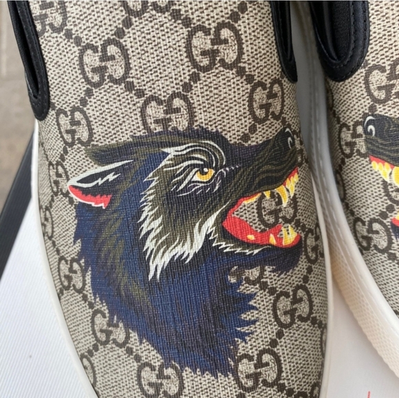 Gucci guccissima coated canvas men's wolf sneakers - Picture 2 of 5